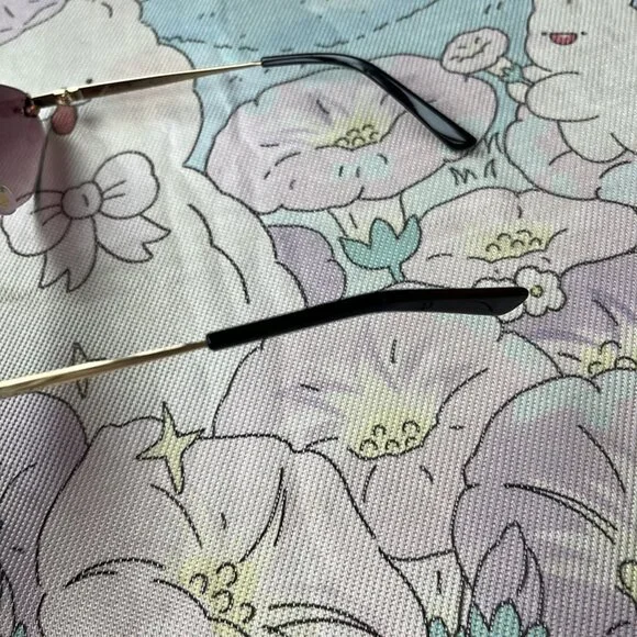 Cartier Purple Sunglasses with Black Temples